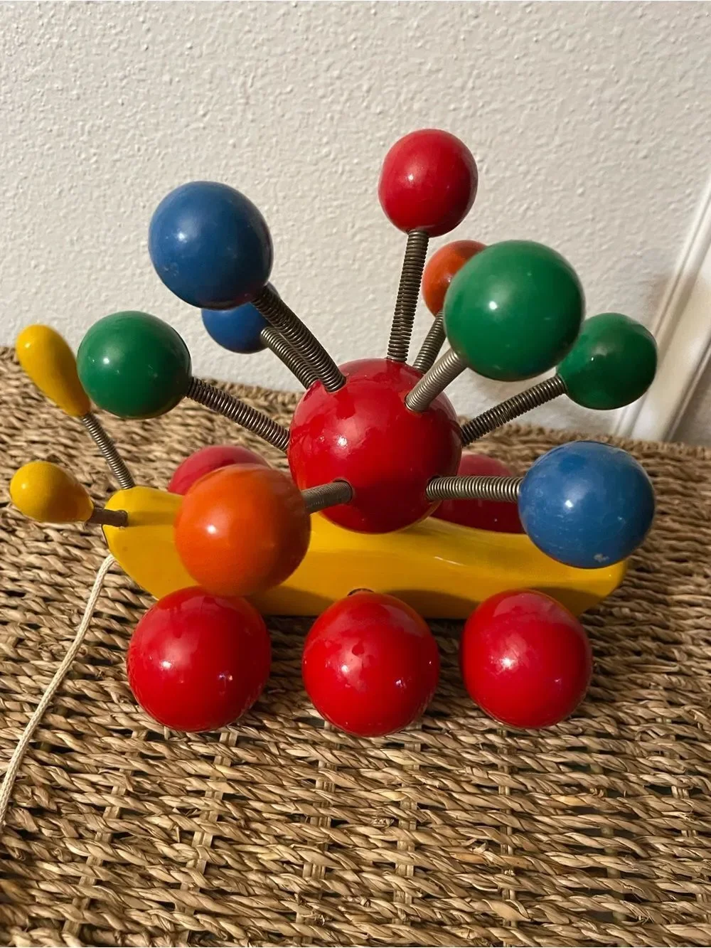 Vintage Kouvalias Atomic Pull Toy from Greece